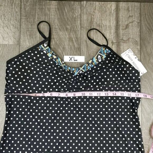 Sociala Polka Dot Tankini Swimsuit Size XL - Picture 4 of 12